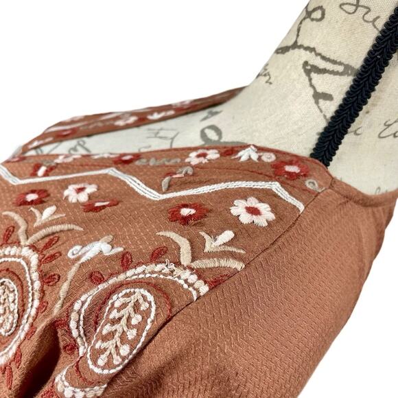 J Jill Women's OS Embroidered Kimono Open Front Cardigan Asymmetrical - Picture 5 of 13